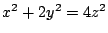 $x^2+2y^2=4z^2$