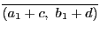 $\overline{\mathstrut (a_1+c,\ b_1+d)}$