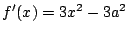 $f'(x)=3x^2-3a^2$