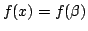 $f(x)=f(\beta)$