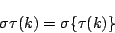 \begin{displaymath}
\sigma\tau(k)=\sigma\{\tau(k)\}
\end{displaymath}